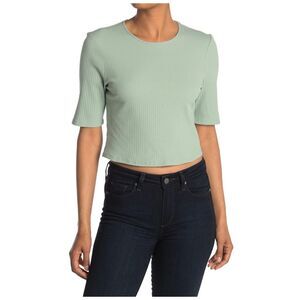 WAYF | Sage Short Ribbed Crop Top | Small